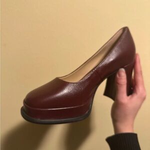 COACH heels Sculpted C Pump NWT boxed-Merlot - wine- maroon-
